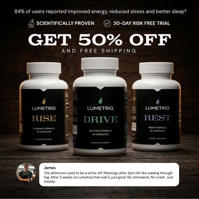 Lumetriq Restore Bundle | Complete Men's Supplement System for Energy, Focus & Sleep
